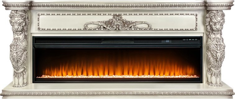 Каминокомплект Royal Flame Windsor с очагом Vision 60 LED слоновая кость с патиной — фото 1