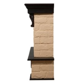 Портал Firelight Forte 30S камень бежевый/шпон темный дуб