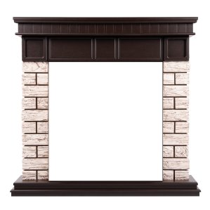 Портал Firelight Bricks Wood Classic камень коричневый/шпон темный дуб