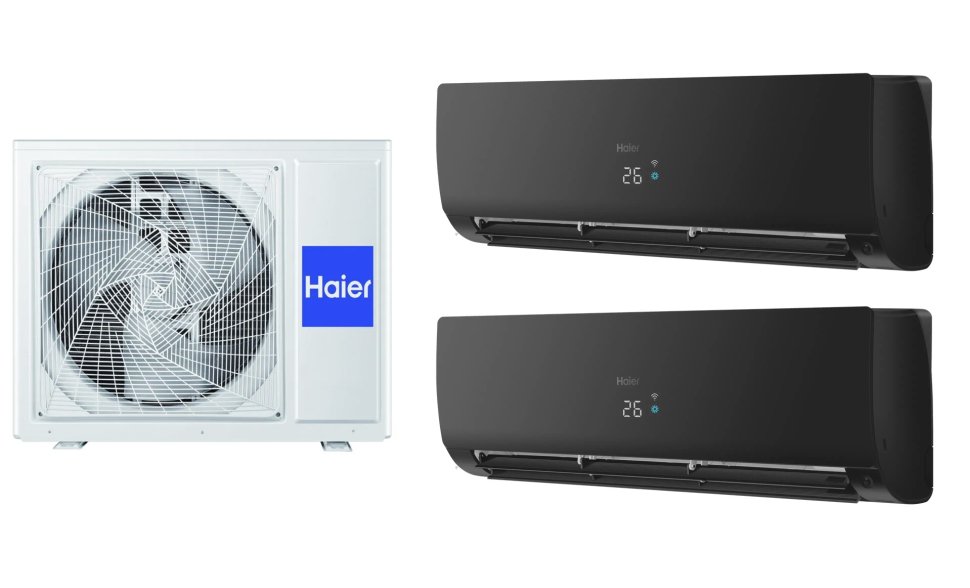 Мульти сплит-система на 2 комнаты 35+35 м2 Haier 2х AS35S2SF3FA-B/3U70S2SR5FA Flexis Super Match — фото 5