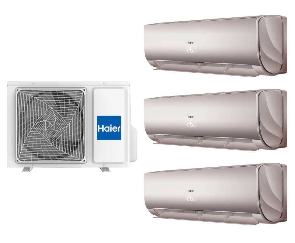 Мульти сплит-система на 2 комнаты 25+25 м2 Haier 2х AS09NS6ERA-G/2U50S2SM2FA Lightera Super Match — фото 1