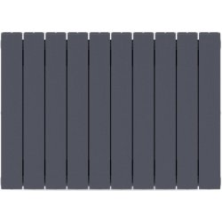 Биметаллический радиатор отопления Rifar Supremo 500 боковое подключение 10 секций титан