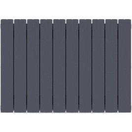 Биметаллический радиатор отопления Rifar Supremo 500 боковое подключение 10 секций титан