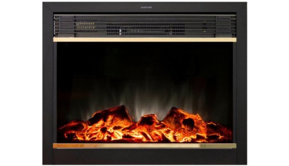 Изображение товара Каминокомплект угловой Interflame Экстер махагон с очагом Jupiter FX M Brass