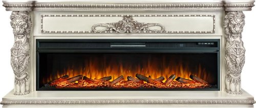 Каминокомплект Royal Flame Windsor с очагом Vision 60 LOG LED слоновая кость с патиной — фото 1