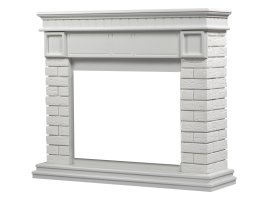 Портал Firelight Bricks 25 камень белый/белая эмаль