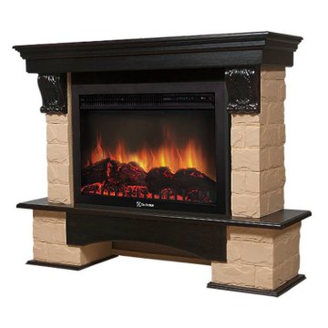 Каминокомплект Firelight Forte 30S с очагом Electrolux EFP/P-3020LS камень бежевый/шпон венге