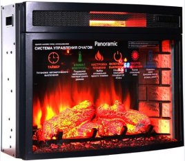Каминокомплект Interflame Экстер сланец белый с очагом Panoramic 06 25 LED FX QZ