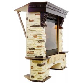 Портал Royal Flame Pierre Luxe сланец угловой