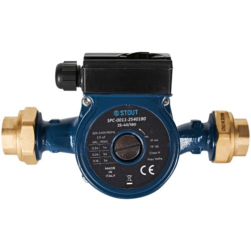 Циркуляционный насос Stout 25-40/180 220/240V 50Hz с латунными гайками G 1 1/2 x Rp 1 — фото 1