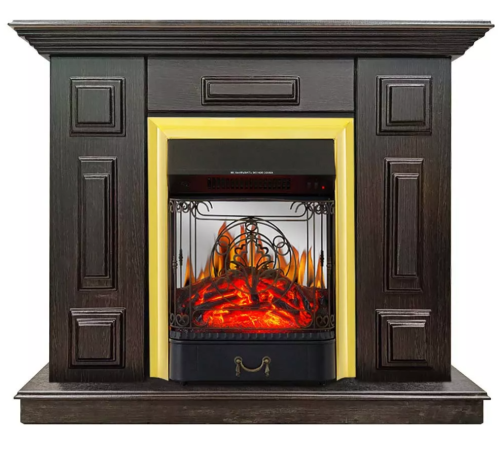 Каминокомплект Хорошие Камины Юпитер с очагом Royal Flame Majestic FX M Brass венге — фото 1