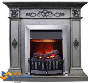 Электрический камин Dimplex Портал Derby (Old Silver) с очагом Opti-Myst Danville