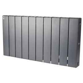 Биметаллический радиатор отопления Rifar Supremo 350 боковое подключение 10 секций титан