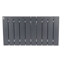 Биметаллический радиатор отопления Rifar Supremo 350 боковое подключение 10 секций титан