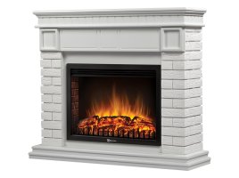Каминокомплект Firelight Bricks 25 с очагом Electrolux EFP/P-2520LS камень белый/белая эмаль