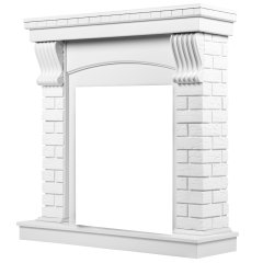 Портал Firelight Jersey Classic камень белый/белый дуб