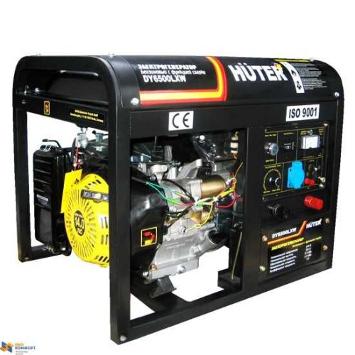 Бензиновый электрогенератор Huter DY6500LXW c функцией сварки Бензиновый электрогенератор Huter DY6500LXW c функцией сварки