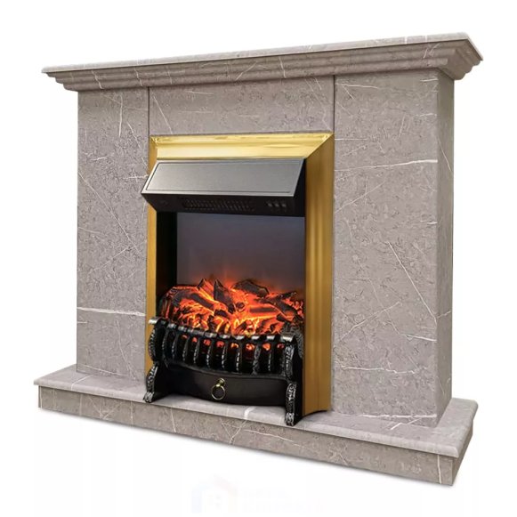 Изображение товара Электрокамин Хорошие Камины Марс с мраморным облицовкой 86 см