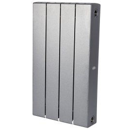 Биметаллический радиатор отопления Rifar Supremo 500 боковое подключение 4 секции титан