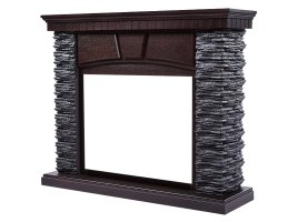 Портал Firelight Porto 25 камень черный/шпон венге