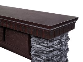 Портал Firelight Porto 25 камень черный/шпон венге