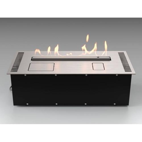 Изображение товара Автоматический биокамин Lux Fire Smart Flame 600 RC Inox — современный встраиваемый настольный ками