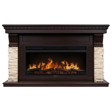 Каминокомплект Electrolux EFP/P-4220LS портал Michigan 42 камень молочный шпон темный дуб